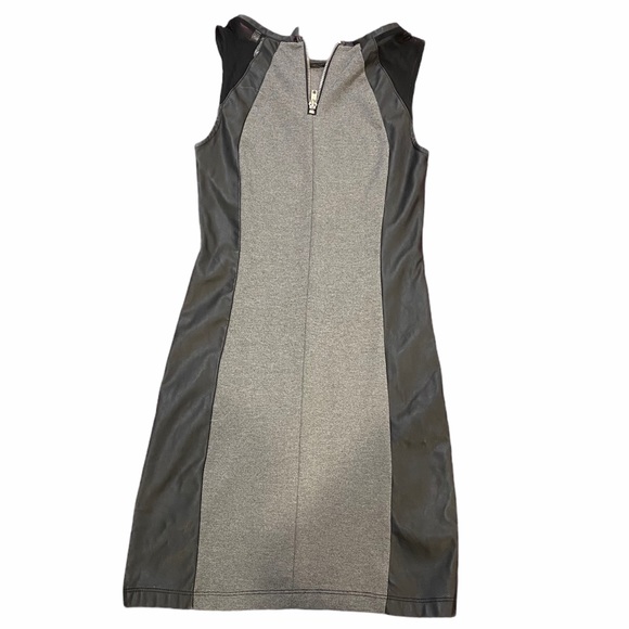 Grey/Black Mini Dress with mesh sleeves - Picture 4 of 5